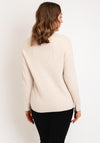 Soyaconcept Kanita High Neck Ribbed Jumper, Beige