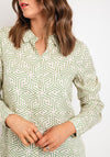 Soyaconcept Diva Greek Key Inspired Shirt, Green