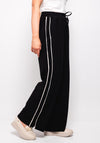 Soyaconcept Saya Striped Side Trousers, Black