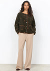 Soyaconcept Hanne Embroidered Borg Style Jacket, Green