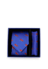 Spagnolo Boys Car Tie and Pocket Square Set, Navy