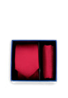 Spagnolo Boys Tie and Pocket Square Set, Red