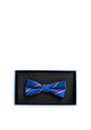 Spagnolo Boys Stripe Bow Tie, Blue