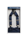 Spagnolo Boys Brace Tie and Pocket Square Set, Navy