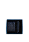 Spagnolo Boys Tie and Pocket Square Set, Navy