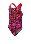 Speedo Girls Print Splashback Swimsuit, Multi