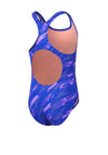 Speedo Girls Hyperboom Print Swimsuit, Purple