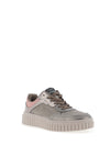 Sprox Faux Leather Block Colour Trainers, Taupe Pewter