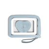 Stackers Set of 3 Travel Pouch Set, Dusty Blue & White