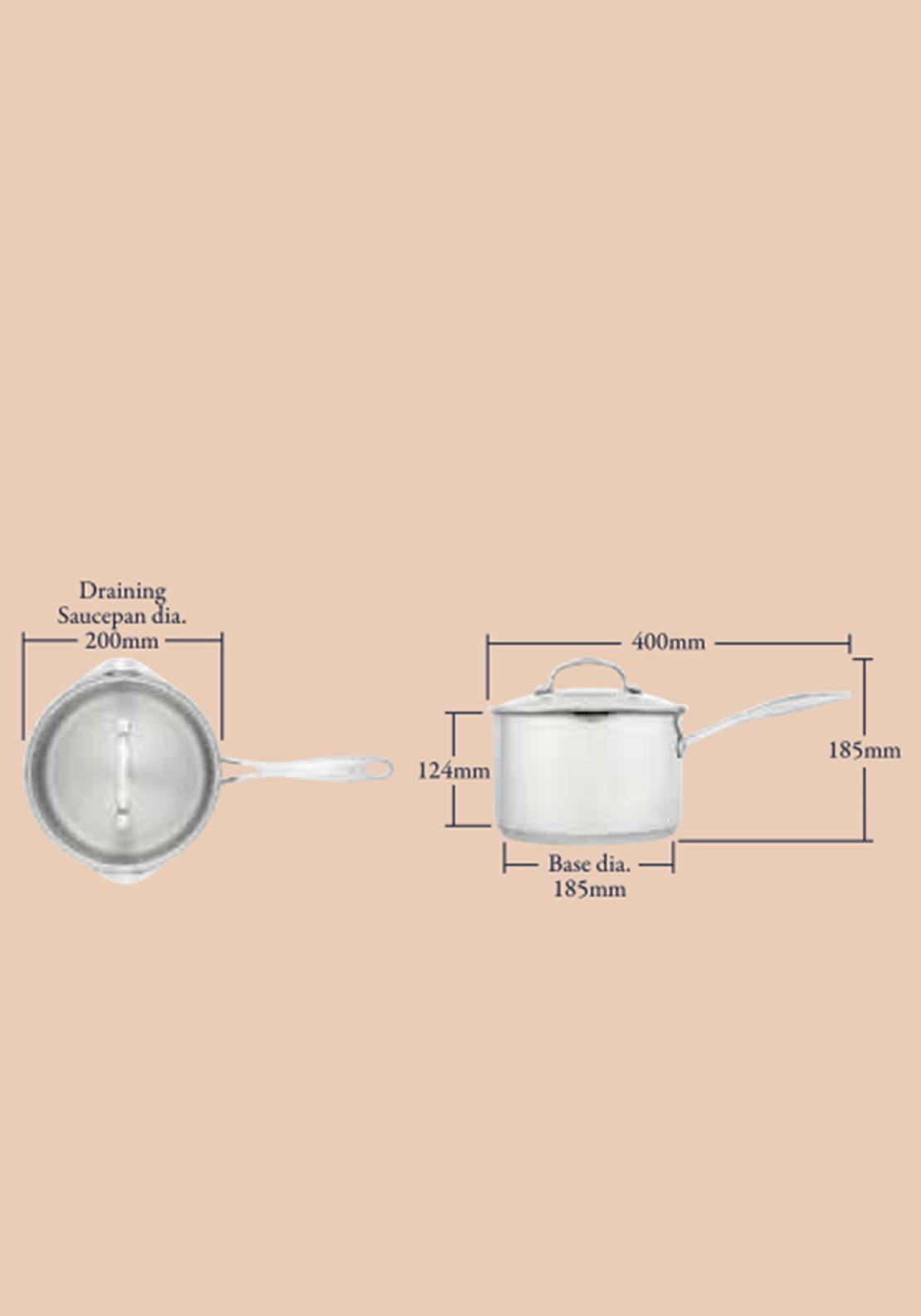 Stellar Profile 3.25 Litre 20cm Draining Saucepan