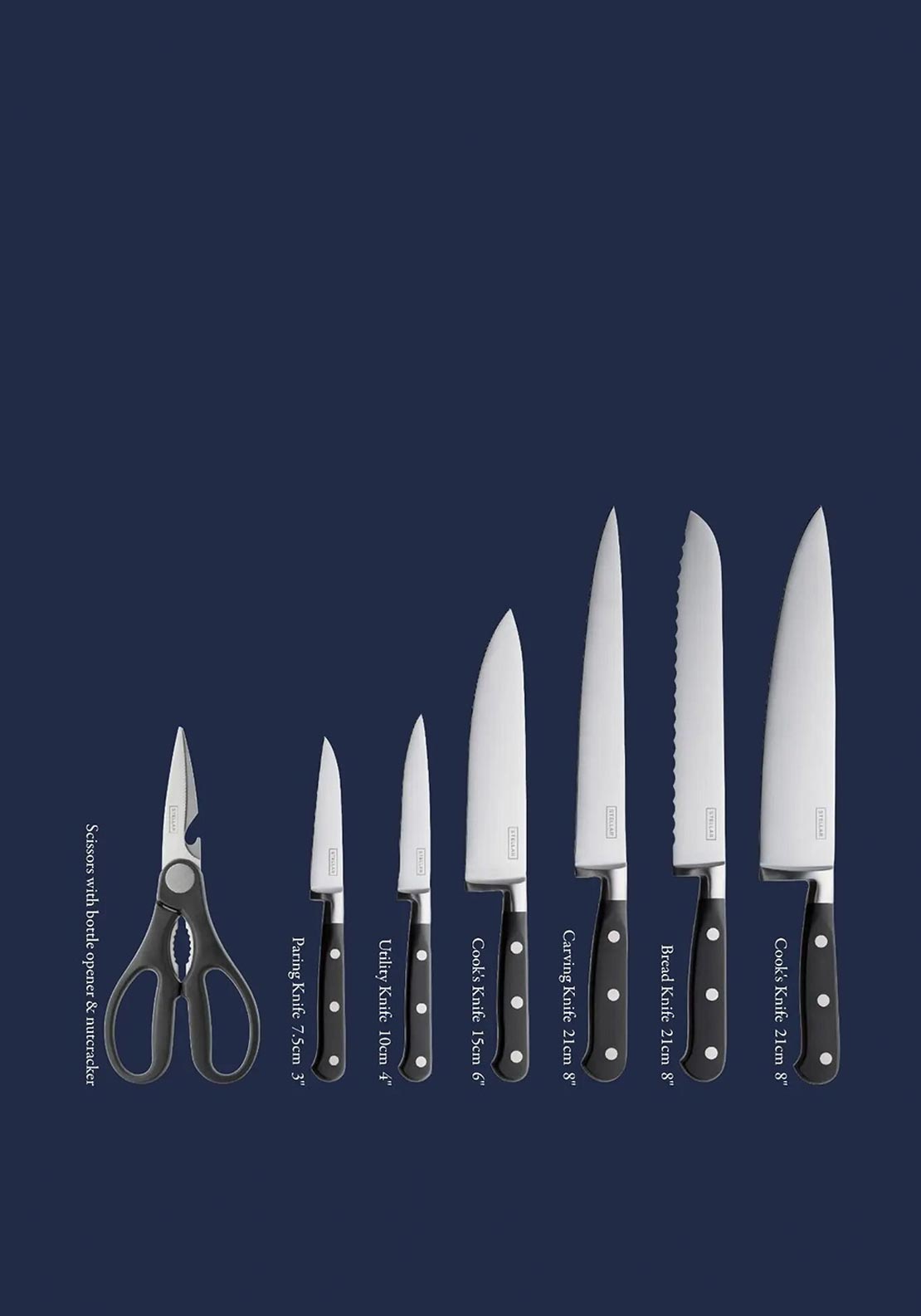Stellar Classic 7 Piece Knife Block Set