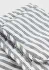 Stellar Striped Double Oven Glove, Grey and White