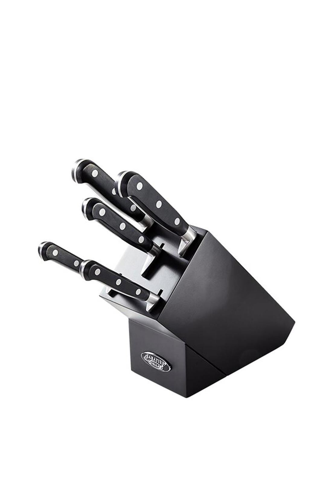 Stellar 5 Piece Knife Block Set, Black - McElhinneys
