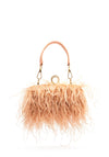 Zen Collection Feather Clutch Bag, Dusty Pink