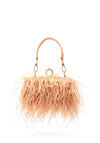 Zen Collection Feather Clutch Bag, Dusty Pink