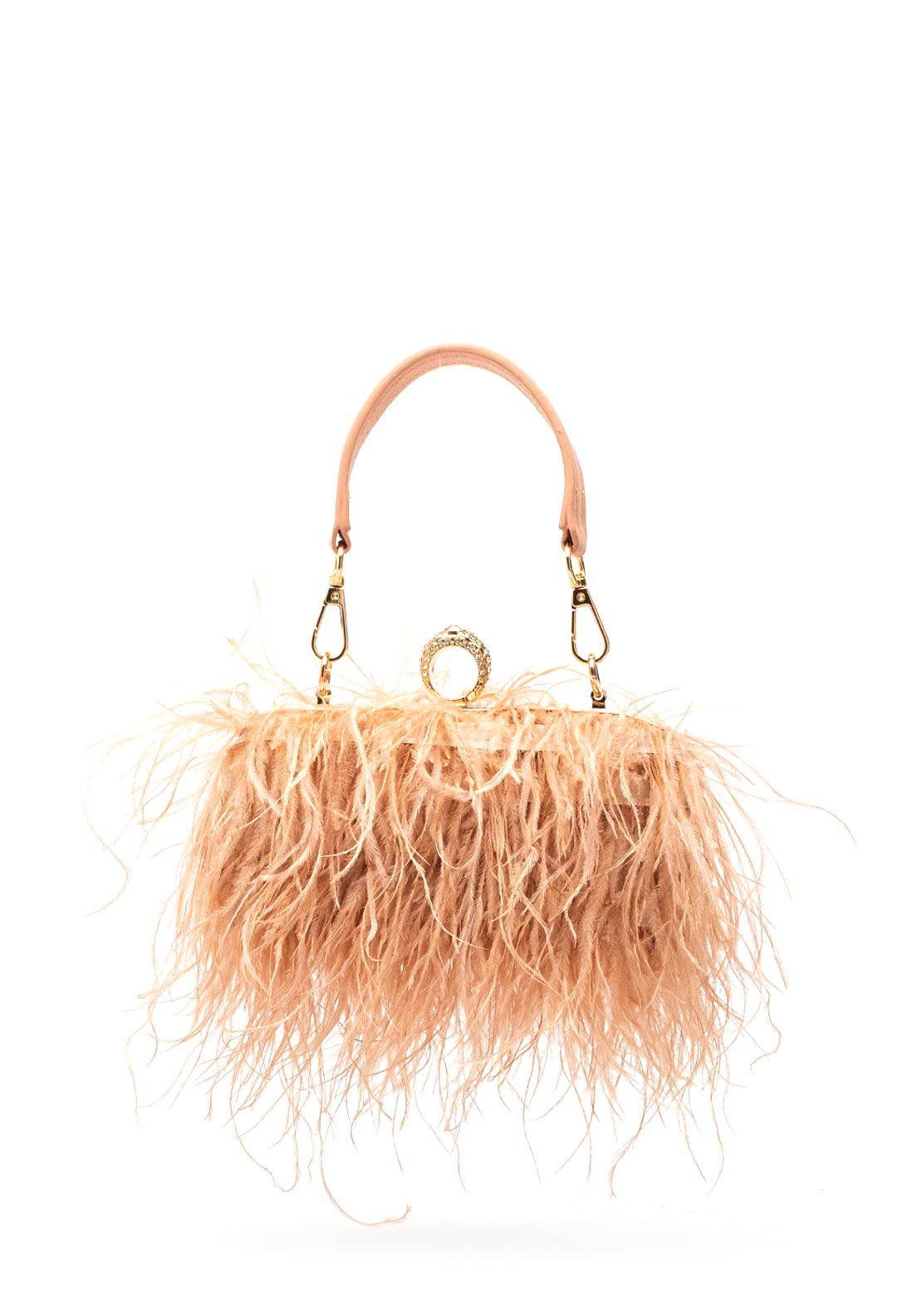 Zen Collection Feather Clutch Bag, Dusty Pink