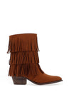 Zen Collection Faux Suede Tassel Boots, Tan