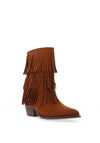 Zen Collection Faux Suede Tassel Boots, Tan