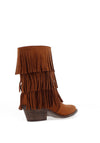 Zen Collection Faux Suede Tassel Boots, Tan