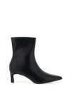 Zen Collection Faux Leather Heeled Boots, Black