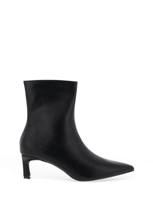 Zen Collection Faux Leather Heeled Boots, Black