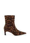 Zen Collection Leopard Printed Heeled Boots, Brown