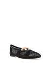 Zen Collection Semi Sheer Mesh Ballet Flats, Black