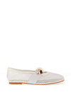 Zen Collection Semi Sheer Mesh Ballet Flats, White