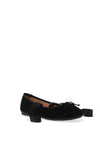 Zen Collection Ankle Tie Ribbon Ballet Flats, Black