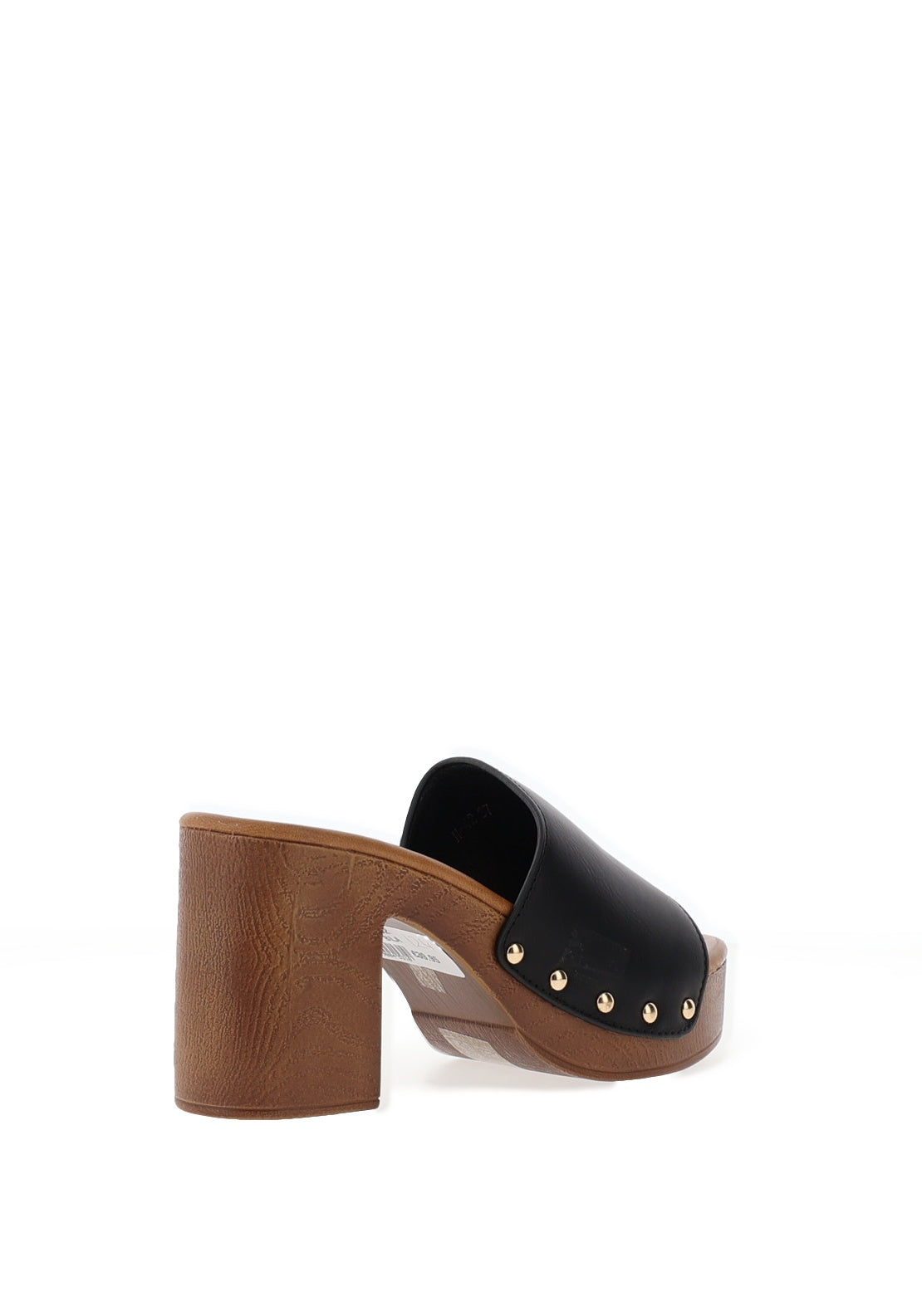 Zen Collection High Heeled Clog Sandals, Black
