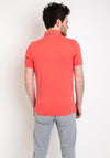 StilPark Contrast Placket Polo Shirt, Coral