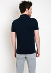 StilPark Contrast Placket Polo Shirt, Navy