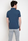 StilPark Contrast Placket Polo Shirt, Indigo