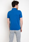 StilPark Contrast Placket Polo Shirt, Royal Blue