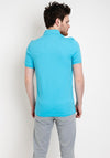 StilPark Contrast Placket Polo Shirt, Turquoise - McElhinneys