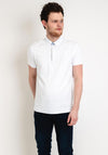 StilPark Contrast Placket Polo Shirt, White