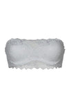 The Loren Lace Strapless Bra, White