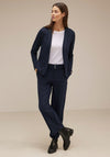 Street One Basic Piqué Blazer, Deep Blue