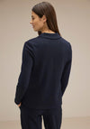 Street One Basic Piqué Blazer, Deep Blue