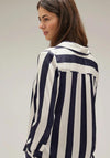 Street One Satin Stripe Blouse, Lucid White