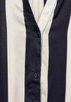 Street One Satin Stripe Blouse, Lucid White