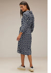 Street One Tie Waist Printed Midi Dress, Deep Blue
