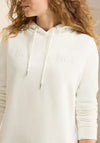 Cecil Embroidered Quote Hoodie, White