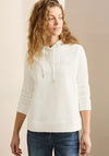 Cecil Embroidered Quote Hoodie, White