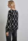 Street One Diamond Printed Sweatshirt, Black