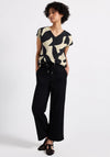Street One Animal Print Top, Black and Beige