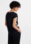 Street One Animal Print Top, Black and Beige