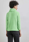 Street One Roll Neck Textured Sweatshirt, Green