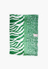 Street One Animal Print Contrast Scarf, Green