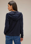 Street One Drawstring Hooded Sweat Jacket, Deep Blue